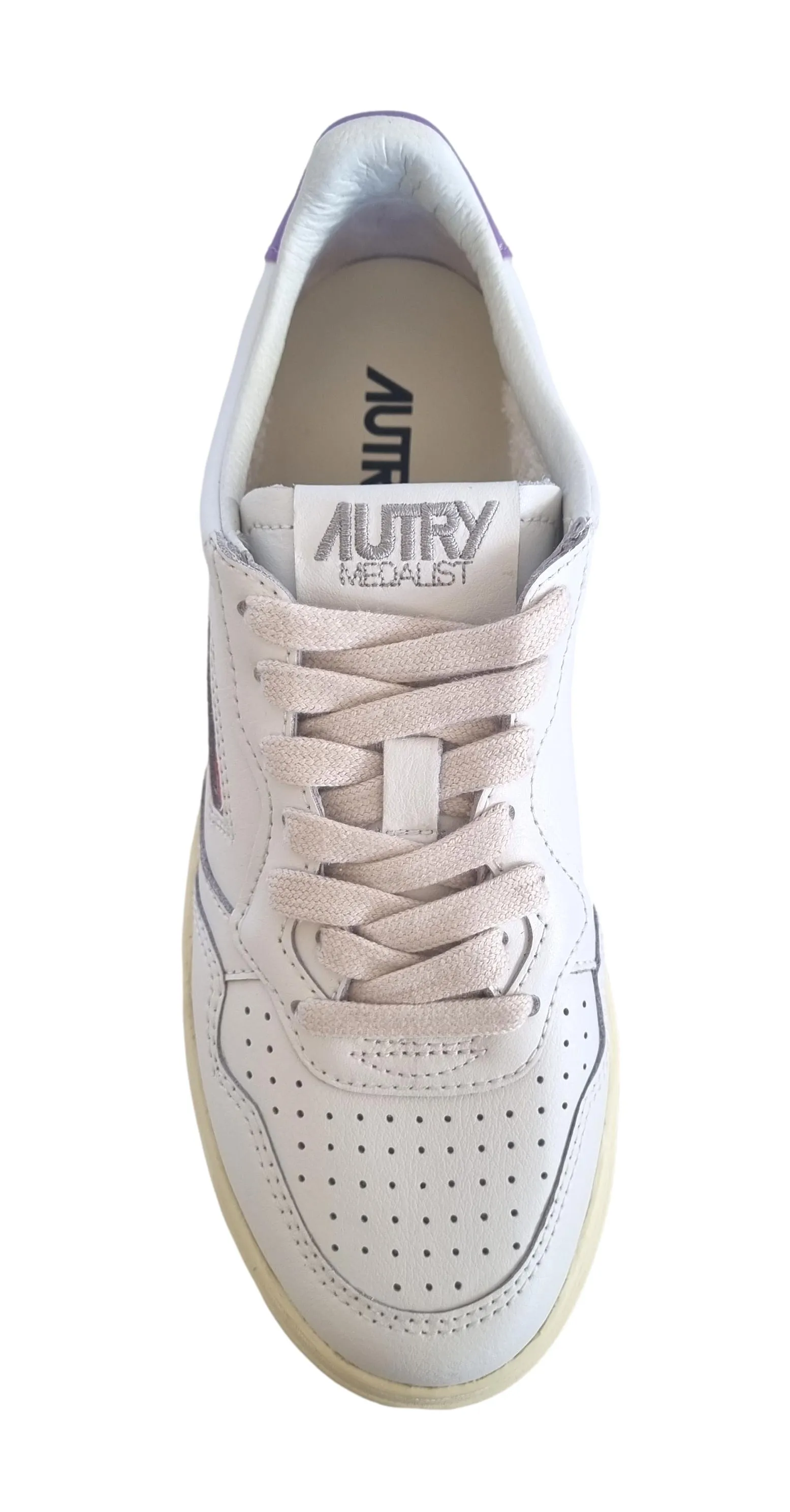 Zapatillas deportivas de mujer AUTRY en piel AULW LL59 blanco lila