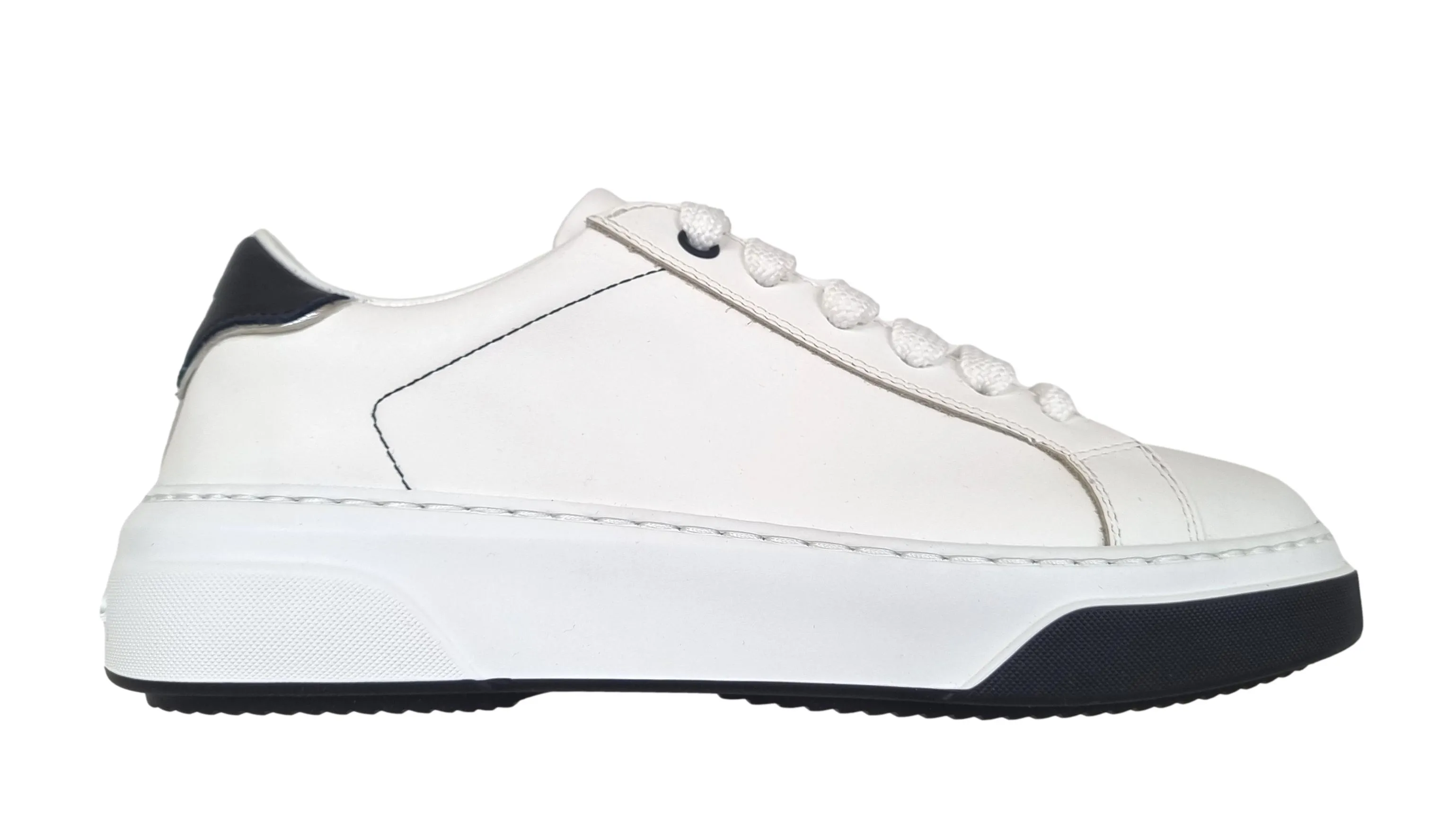 Zapatillas deportivas de mujer DSQUARED2 Bumper en piel blanca M072