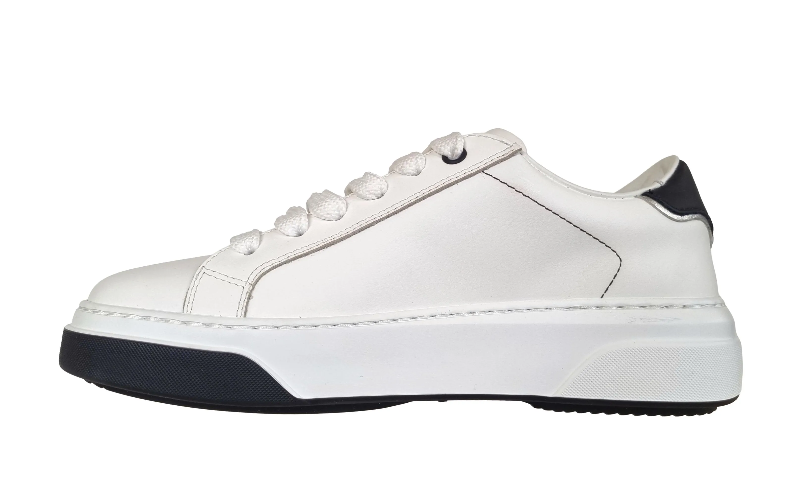 Zapatillas deportivas de mujer DSQUARED2 Bumper en piel blanca M072