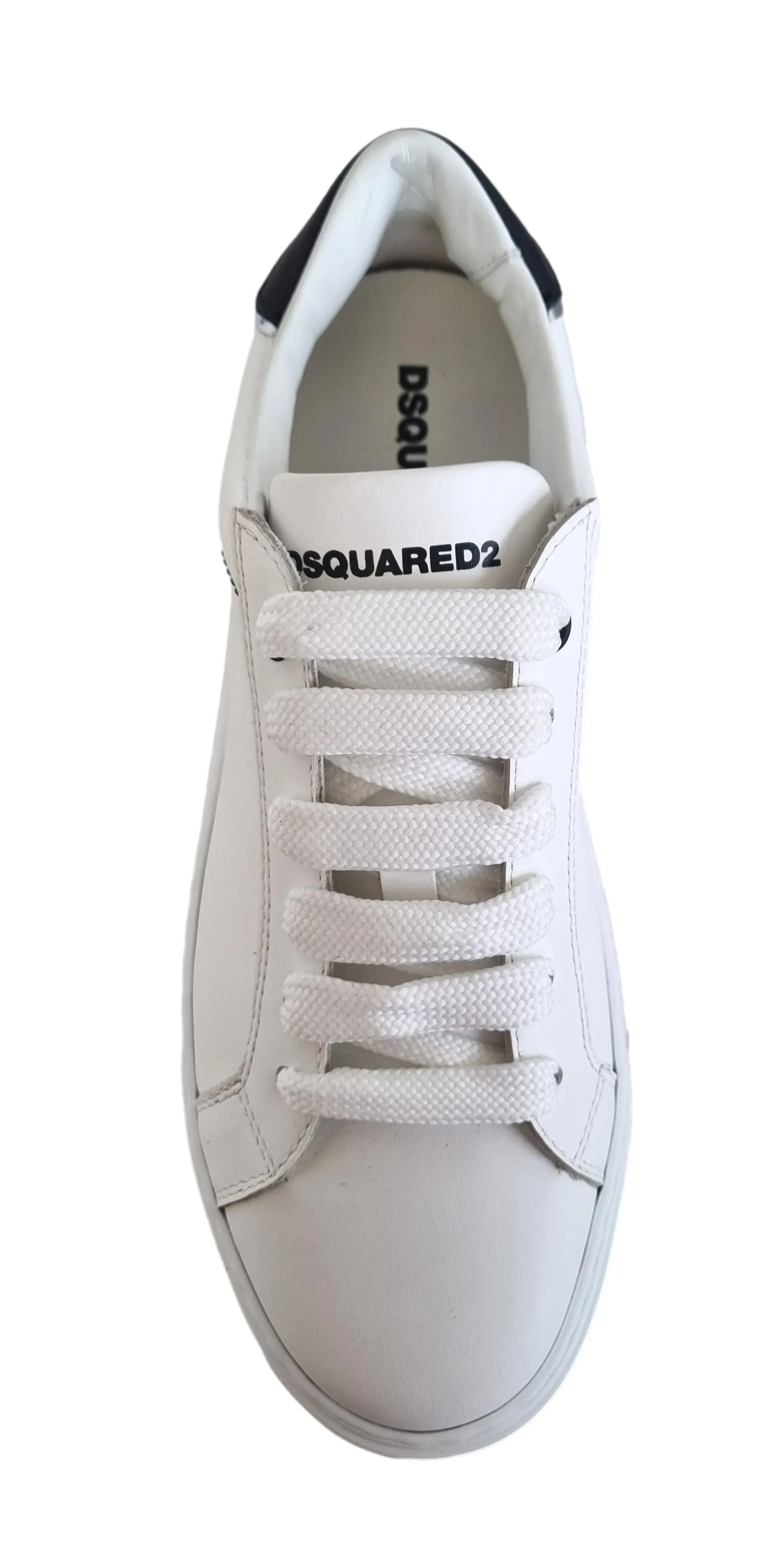 Zapatillas deportivas de mujer DSQUARED2 Bumper en piel blanca M072