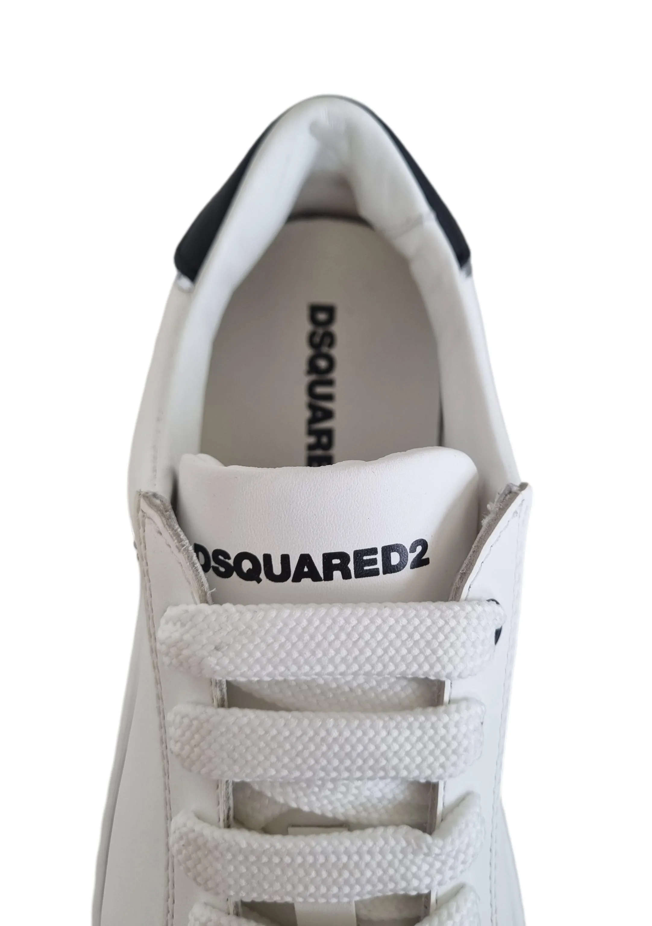 Zapatillas deportivas de mujer DSQUARED2 Bumper en piel blanca M072