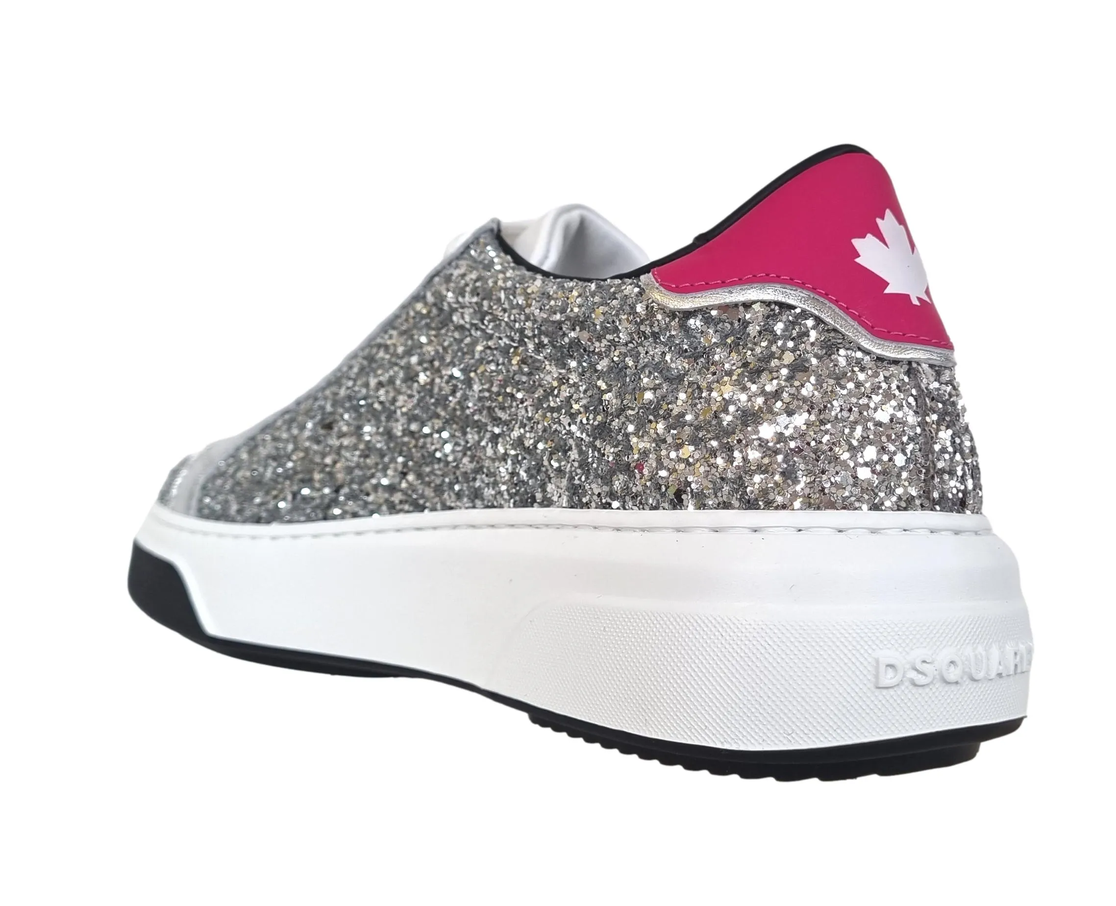 Zapatillas deportivas de mujer DSQUARED2 Bumper Glitter plata 2133