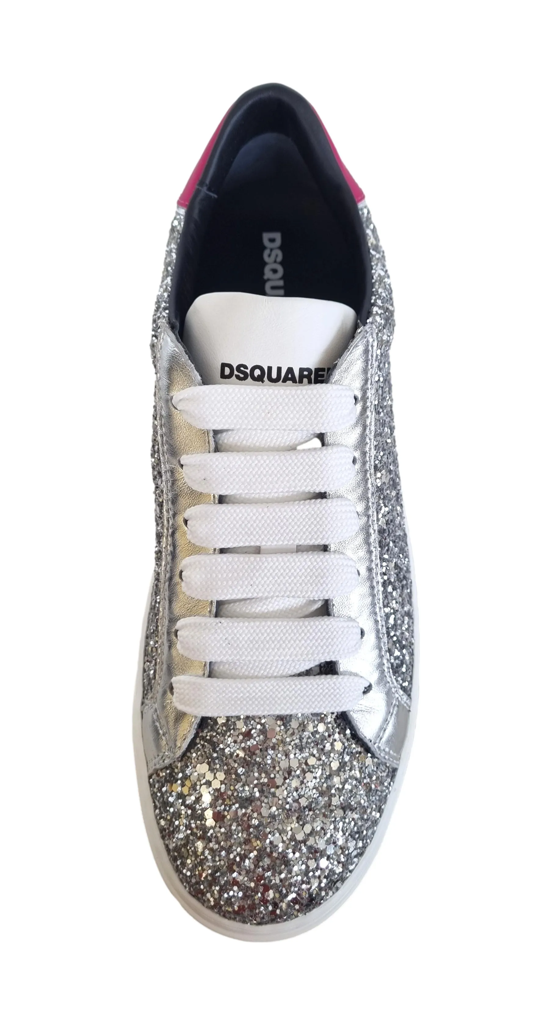 Zapatillas deportivas de mujer DSQUARED2 Bumper Glitter plata 2133