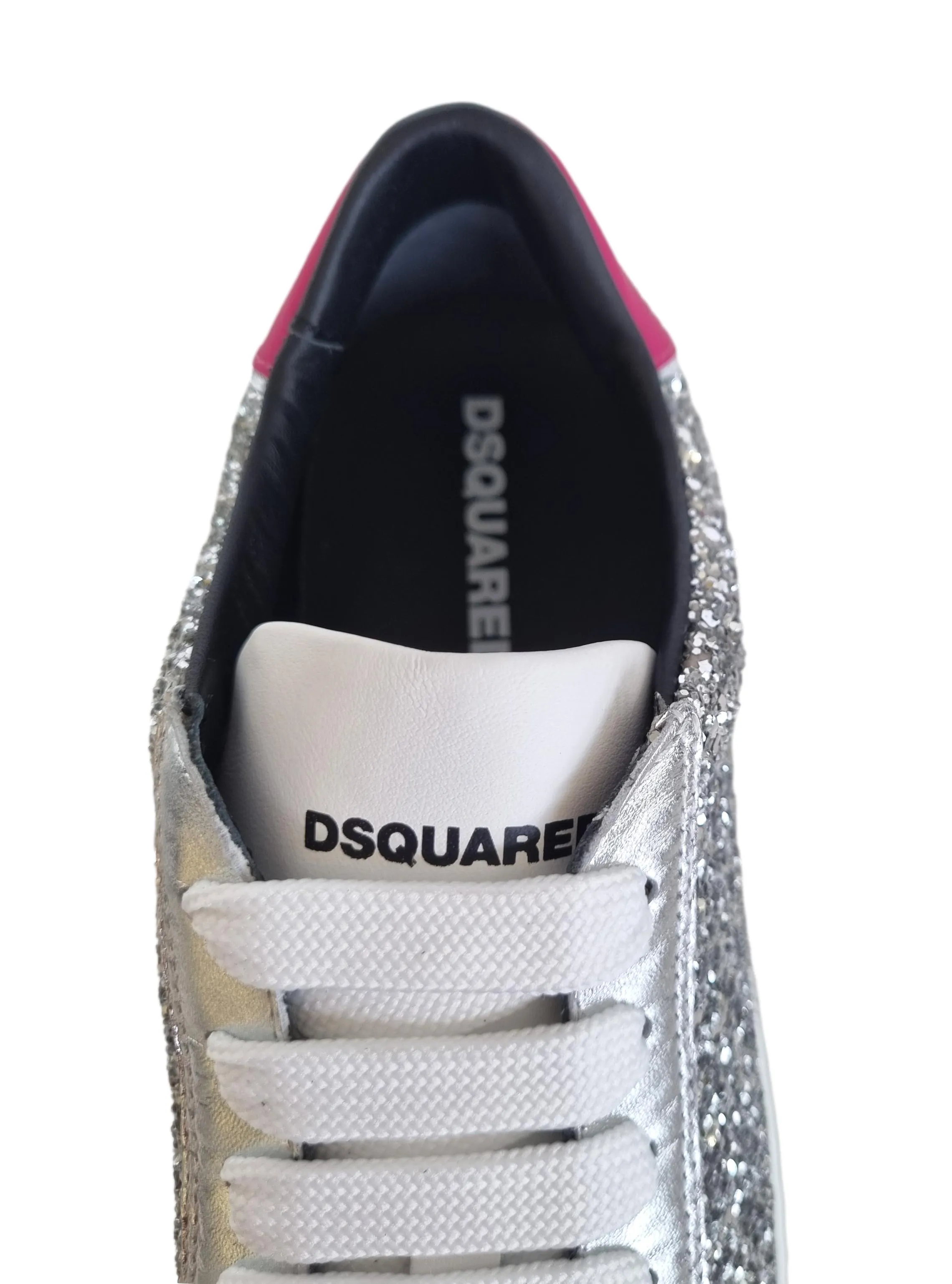 Zapatillas deportivas de mujer DSQUARED2 Bumper Glitter plata 2133