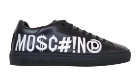 Zapatillas deportivas unisex MOSCHINO bajas Serena en piel negra MB15062G1DGA000